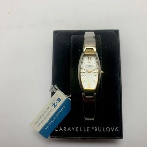 Ladies Tow Tone Caravelle by Bulova watch 44L23
